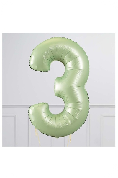 BİDOLUMUTLULUK 76 Cm Water Green Foil Balloon - Number Celebration Fun