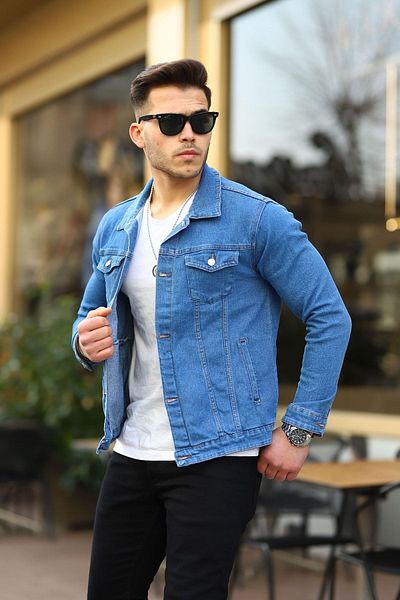 comstar Ανδρικό τζιν τζιν μπουφάν με Slim Fit