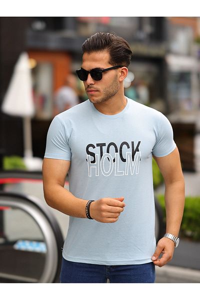 comstar Tricou cu decolteu rotund cu imprimeu Stockholm