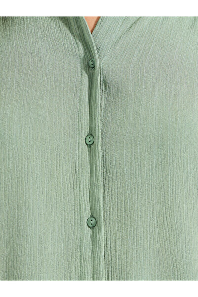 Styli Textured Boxy Shirt & Wide Leg Pants Co-Ords