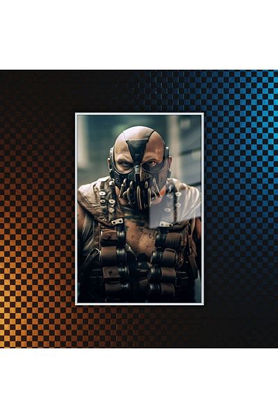 GAAGART Cadru metalic din sticlă temperată Film Personaj Bane