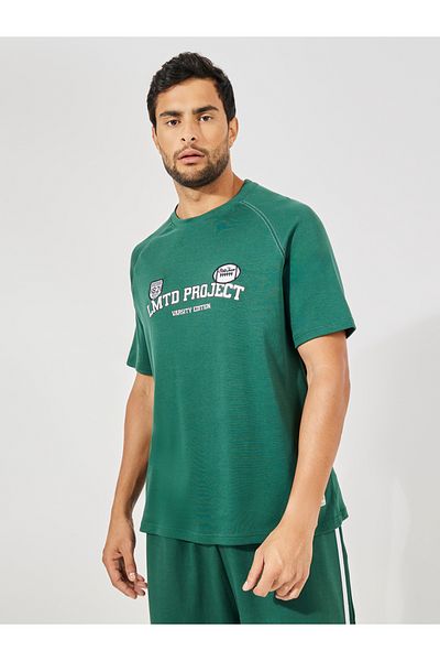 Styli Premium Varsity Print Oversized T-Shirt & Wide Leg Joggers Co-Ords