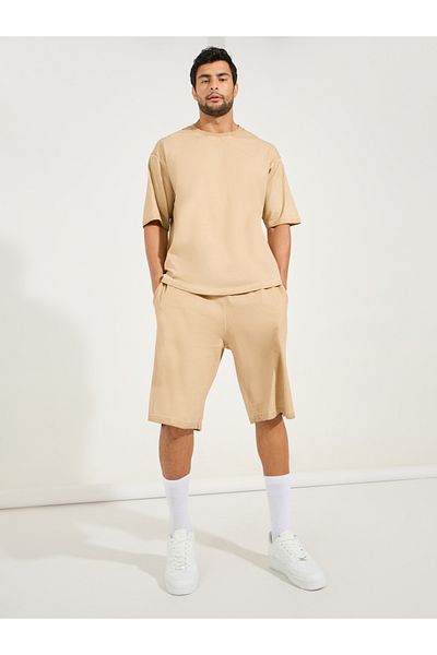 Styli Acid Wash Oversized T-Shirt & Shorts Co-Ords