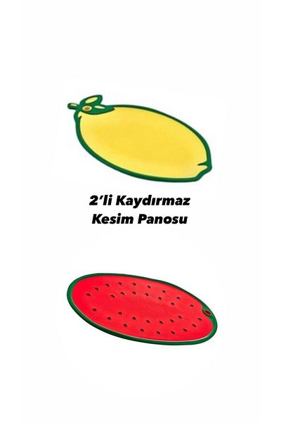 Doğuş Mutfak Anti-Slip 2-Piece Cutting Board, 2-Piece Fruit Cutting Board