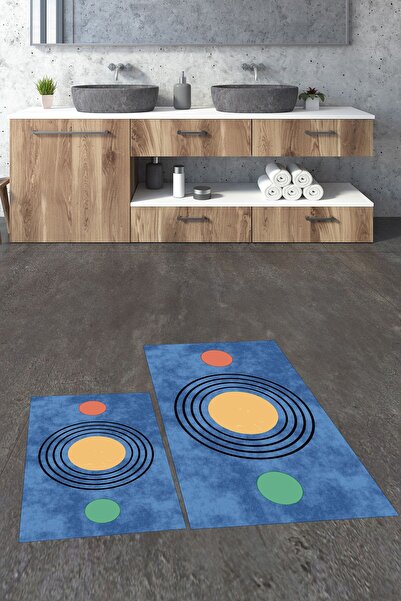 EY HOME cu imprimeu Set de covorașe de baie moderne, lavabile, anti-alunecare...