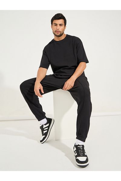 Styli Waffle Knit Oversized T-Shirt & Pintuck Detail Joggers Co-Ords