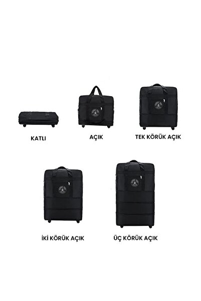 Bambus Home 10 Wheeled Three-Bellow Rolling Suitcase - Giant Size Bag