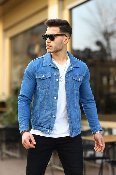 comstar Ανδρικό τζιν τζιν μπουφάν με Slim Fit