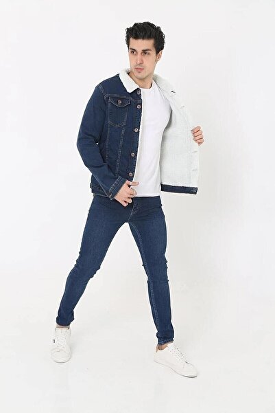 comstar Мъжко дънково яке с кожа