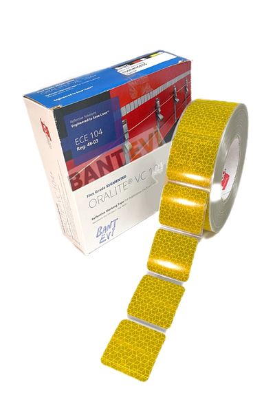 BANT EVİ OraliteVC104+ Yellow Reflective Tape - 15m, Cut Reflector Strip, Hard Floor