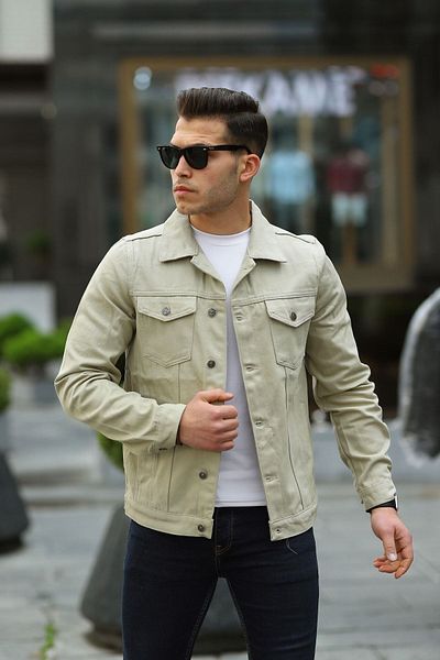 comstar Ανδρικό τζιν τζιν μπουφάν A Quality Slim Fit