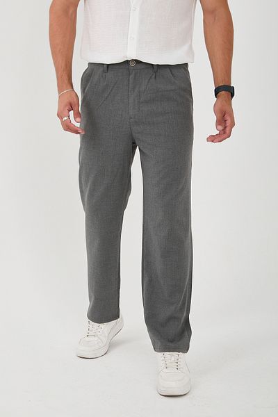 BROCARD Men's Comfortable Quality Elastic Waist Baggy - Double Pleated