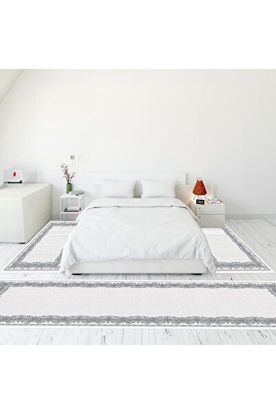 EY HOME Çerçeve Desen Dijital Baskılı Kaymaz Taban Yıkanabilir Yolluk Mutfak ...