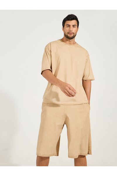Styli Acid Wash Oversized T-Shirt & Shorts Co-Ords