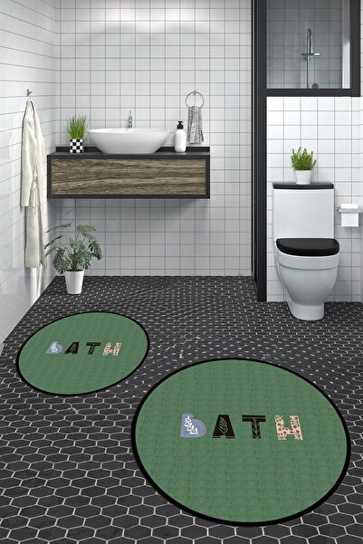 EY HOME Set de toaletă digital lavabil, anti-alunecare, colorat, cu scris pen...