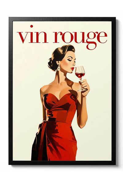 Taranist Vintage Retro Woman Wine Advertising Paper Poster