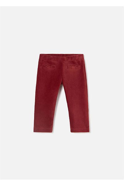 MAYORAL Pantaloni roșii din catifea pentru fetiță - Model 514