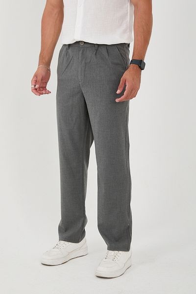 BROCARD Men's Comfortable Quality Elastic Waist Baggy - Double Pleated