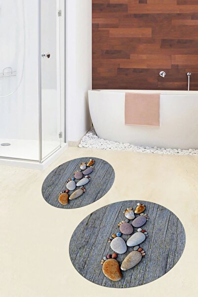 EY HOME Τρισδιάστατο ψηφιακό αντιολισθητικό μοτίβο ποδιών που πλένεται, διπλό...