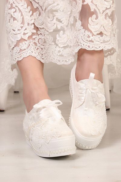 Berush Bride Seria 228 Pantofi de mireasa cu toc pane cu dantela florala