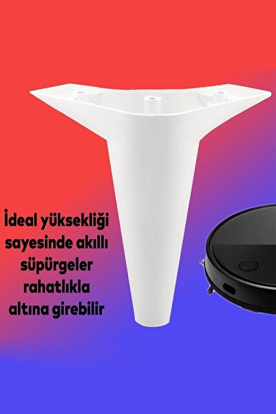 Badem10 Aspen Lüks 15 Cm (BEYAZ) Ayak Mobilya Kanepe Koltuk Yükseltici Ayağı Ayakları