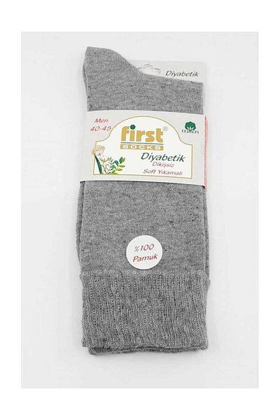 First Men's Candy Socks Diabetic Seamless Cotton Plain (12 Pieces) Assorti Std