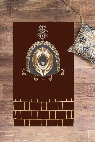 EY HOME Digital Printed Washable Stylish Design Prayer Rug Prayer Mat 70X130Cm