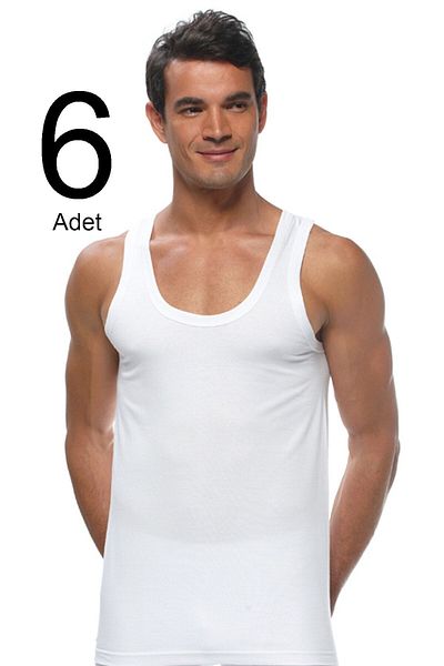 GÜMÜŞ 6 Pack Classic Men's Undershirt