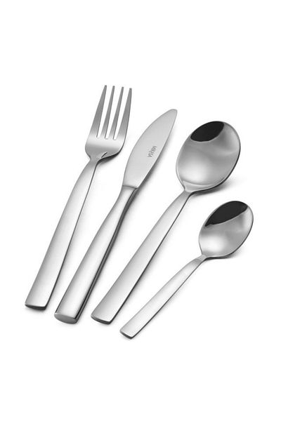 MIKASA MKCUTBEAU16PC Beaumont الفولاذ المقاوم للصدأ 16 قطعة شوكة ملعقة سكين