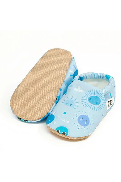 Ella Bonna Anti-Slip Sole Sky Patterned Baby Booties, Home Boots Slippers Nursery Shoes Slippers
