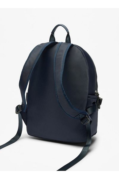 Lee Cooper Logo Print Backpack with Adjustable Straps and Zip Closure - 29x13x41 cm