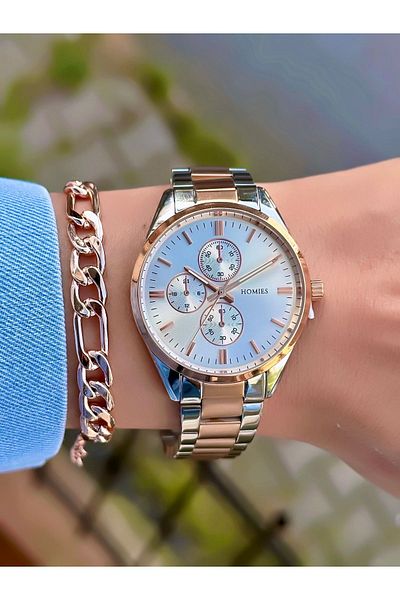Homies Women's Wristwatch - 2 Years Warranty, Steel Cord, Waterproof Gift Bracelet