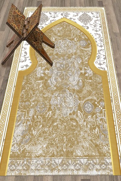 EY HOME Digital Printed Washable Motif Gift Prayer Rug Prayer Mat 70X130Cm