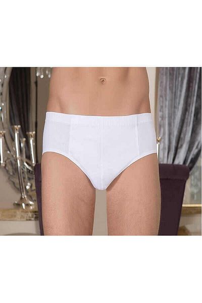 Berrak Chiloți slip de culoare albă 12 bucăți