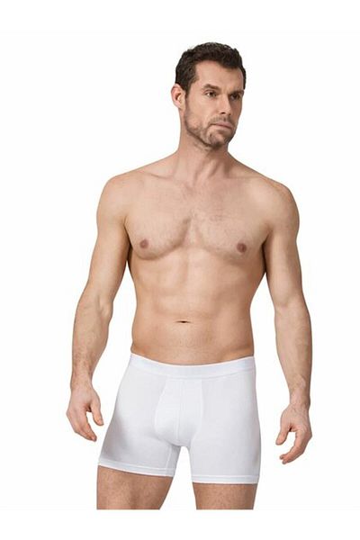 Namaldı 6 τεμάχια μπόξερ Lycra σε λευκό χρώμα