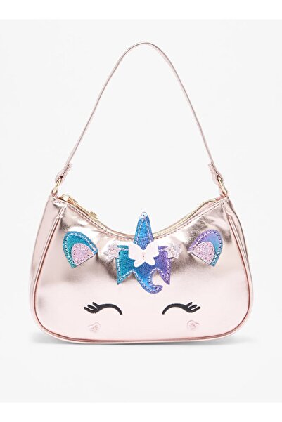 Flora Bella by Shoexpress Flora Bella Applique Detail Shoulder Bag with Strap Handle and Zip Closure