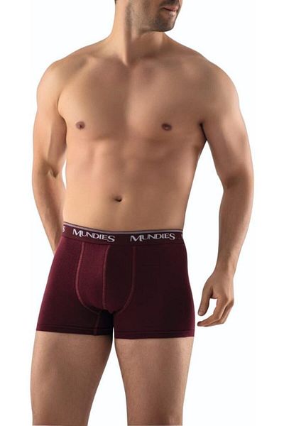 Mundies 3 τεμάχια μπορντό χρώμα Lycra Boxers