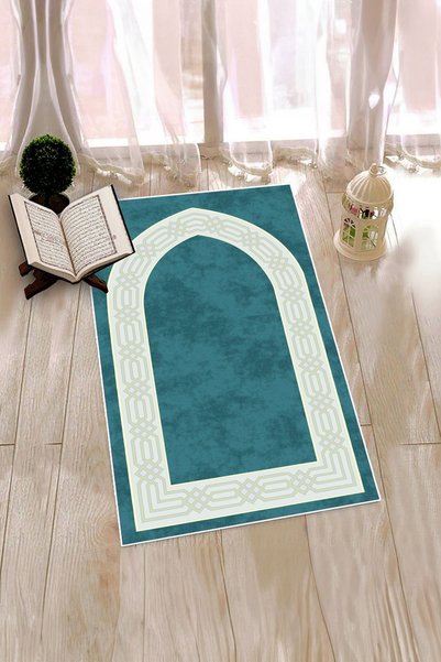 EY HOME Digital Printed Washable Simple and Stylish Prayer Rug 70X130 cm