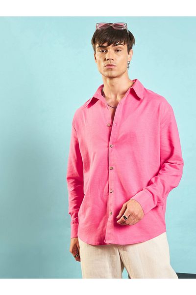 Mascln Sassafras By Styli Linen Flex Relaxed Fit Shirt