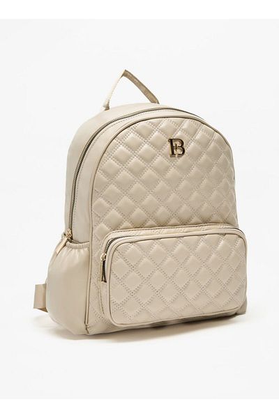 Flora Bella by Shoexpress Flora Bella Quilted Backpack with Adjustable Straps and Zip Closure