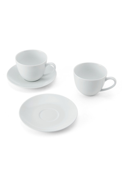 MIKASA MKCHCAPPK2 Chalk Porselen 2li 310ml Cappuccino Bardak ve Tabak Seti