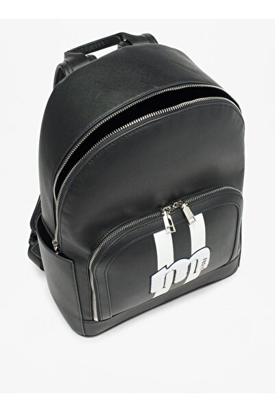 Missy Applique Detail Backpack with Zip Closure and Adjustable Straps - 29x37x14 cm