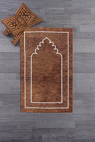 EY HOME سجادة صلاة رقمية مطبوع بنمط بسيط قابلة للغسل مقاس 70x130 سم