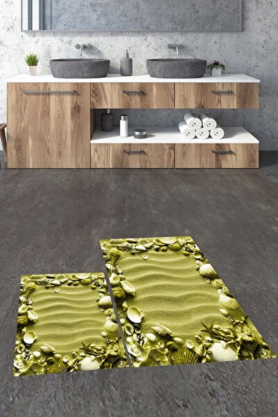 EY HOME Set de covorașe de baie 3D, lavabil, anti-alunecare, cu model modern,...