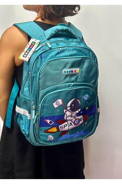 ÇÇS Boy - Turquoise Green, Planetary, Multi-Eye Large Size Backpack 51745