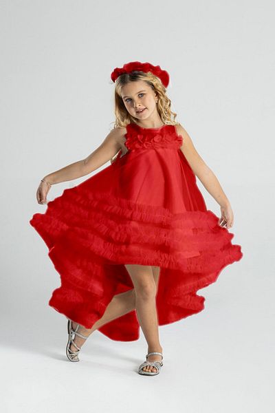 SIRRI Beauty Tail Evening Dress and Crown for 6-10 Years Old Girls