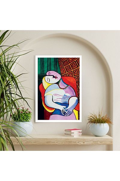 GAAGART Pictură MDF cu un singur cadru laminat din lemn Pablo Picasso Dream Artwork