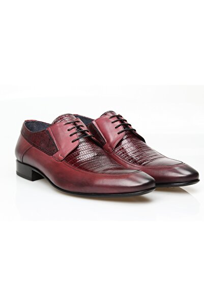 Butik BORDO RENK BAĞCIKLI HAKİKİ DERİ ERKEK AYAKKABI