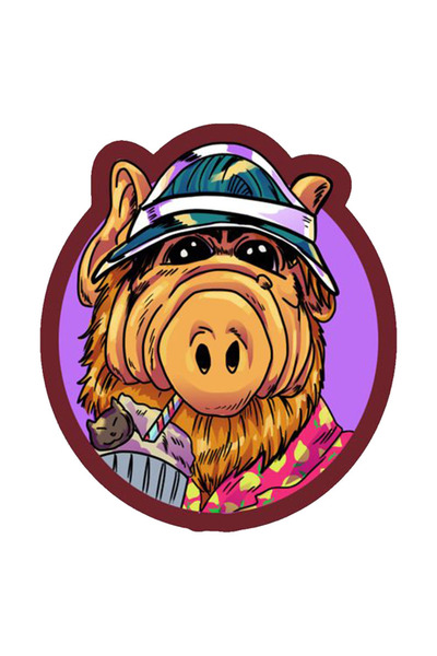 MegaSticker Autocolant Alf 14x12 Cm - Autocolant pentru mașină, motocicletă, cască, laptop, sticlă