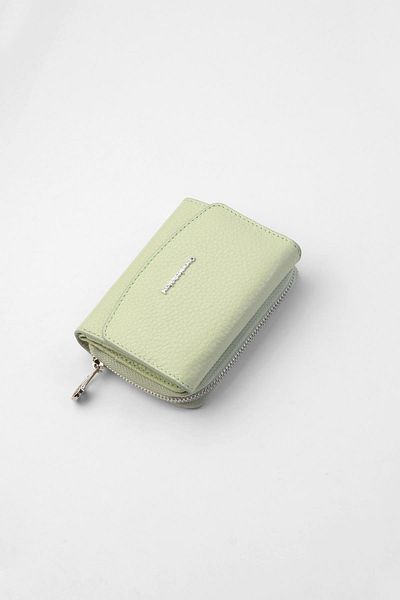 CENGİZ PAKEL Genuine Leather Mini Women's Portfolio - Gengiz Pakel, Horizontal Snap, Green - 65288